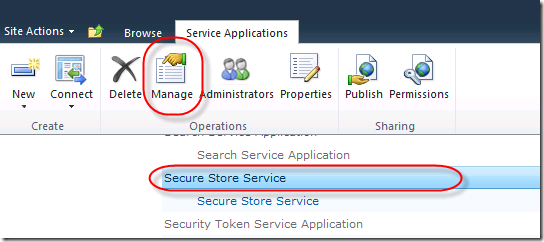 Manage Secure Store Service