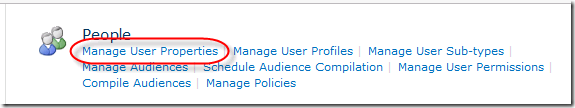 Link to Manage User Profiles