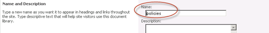 SharePoint Library Title, Description, and Navigation
