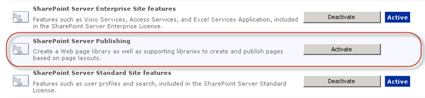 Activate SharePoint Server Publishing if the Content Query Web Part is missing