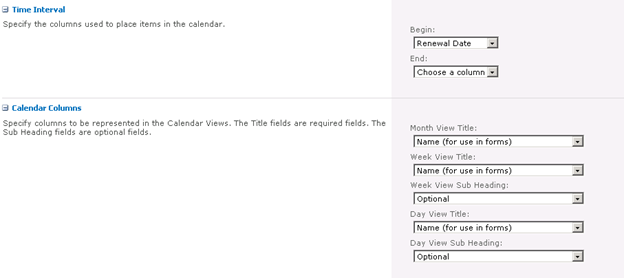 creating a Calendar View for a SharePoint Library