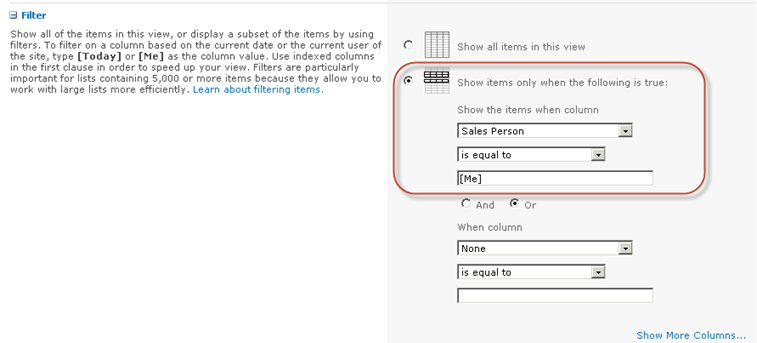 Add a filter to a SharePoint library view