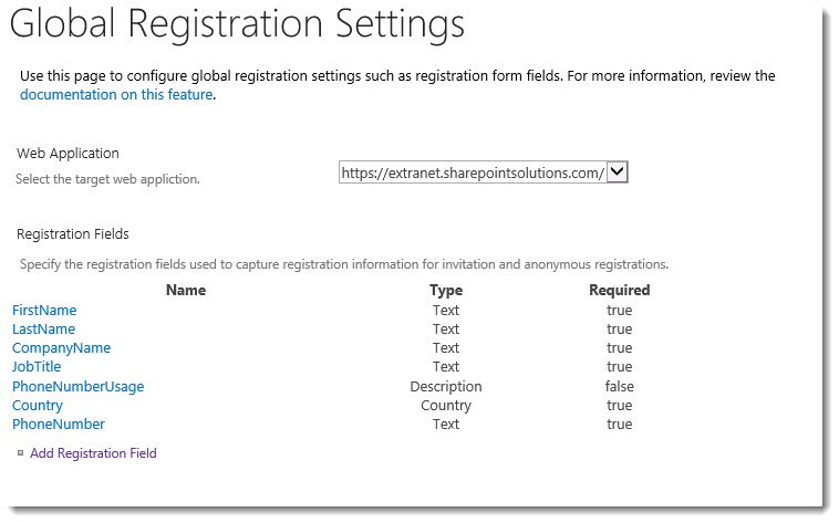 ExCM 2013 R2 Global Registration Fields